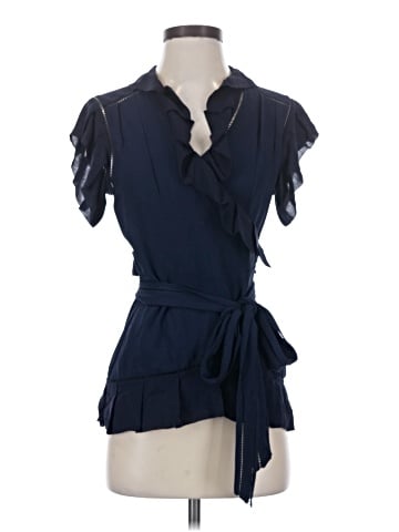 Diane von Furstenberg Short Sleeve Silk Top (view 1)