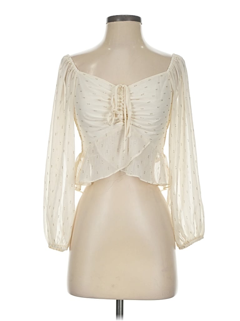 Pre-owned Illa Illa 3/4 Sleeve Blouse In Ivory