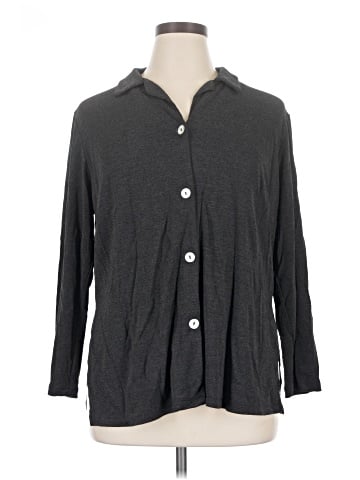 Lord & Taylor 3/4 Sleeve Button-Down Shirt (view 1)