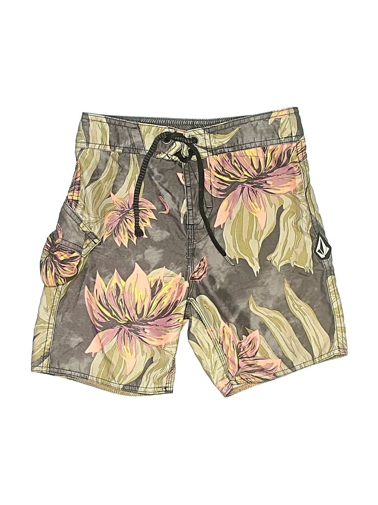 Pre-owned Volcom Kids' Board Shorts In Green