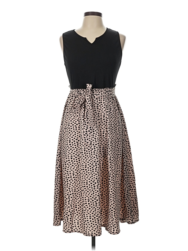 Pre-owned Shein Casual Dress In Brown