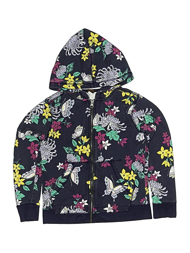 Pre-owned Tea Kids' Zip Up Hoodie In Blue