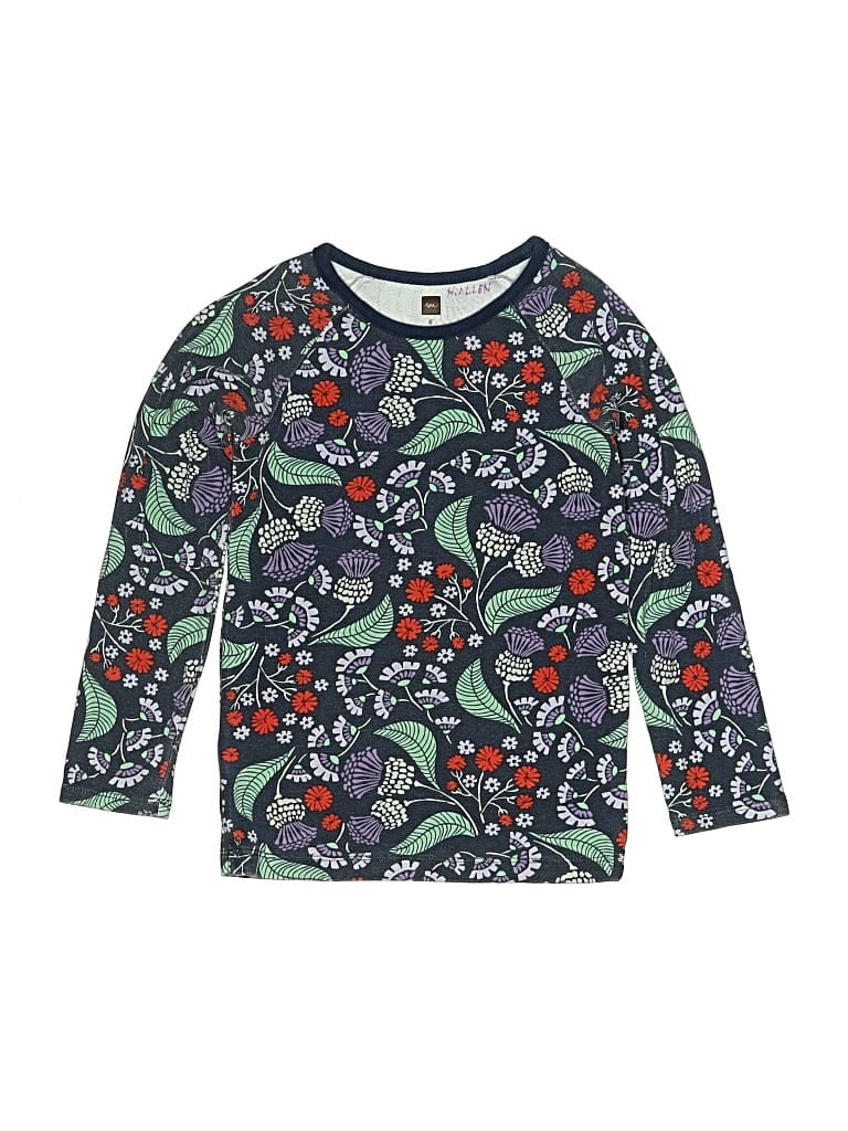 Pre-owned Tea Kids' 3/4 Sleeve T-shirt In Blue