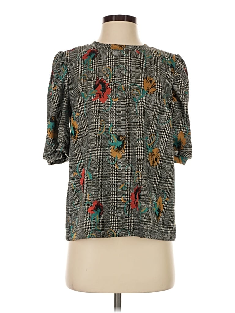 Pre-owned Sunday In Brooklyn Short Sleeve Blouse In Gray