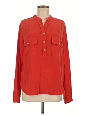 Vince. Long Sleeve Silk Top (view 1)