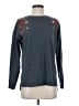 American Eagle Outfitters 100% Cotton Floral Gray Pullover Sweater Size XS - photo 1