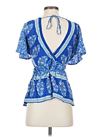 Blue Rain Short Sleeve Blouse (view 2)