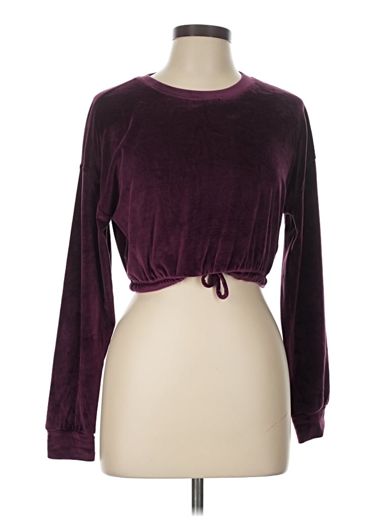 Pre-owned Derek Heart Pullover Sweater In Burgundy