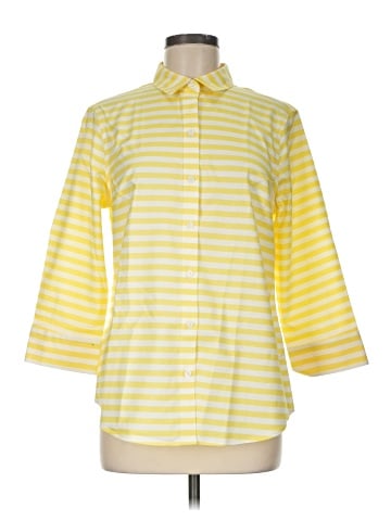 Jones New York Signature 3/4 Sleeve Button-Down Shirt (view 1)