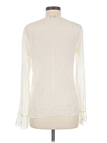 AKRIS Long Sleeve Silk Top (view 2)