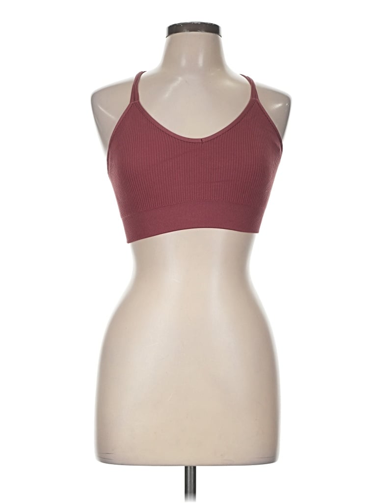 Pre-owned Aerie Sports Bra In Burgundy
