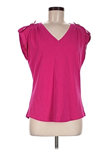 INC International Concepts Short Sleeve Blouse (view 1)