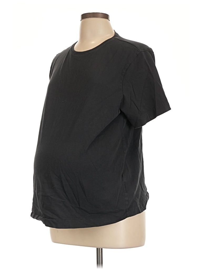 Pre-owned H&m Mama Short Sleeve T-shirt In Black