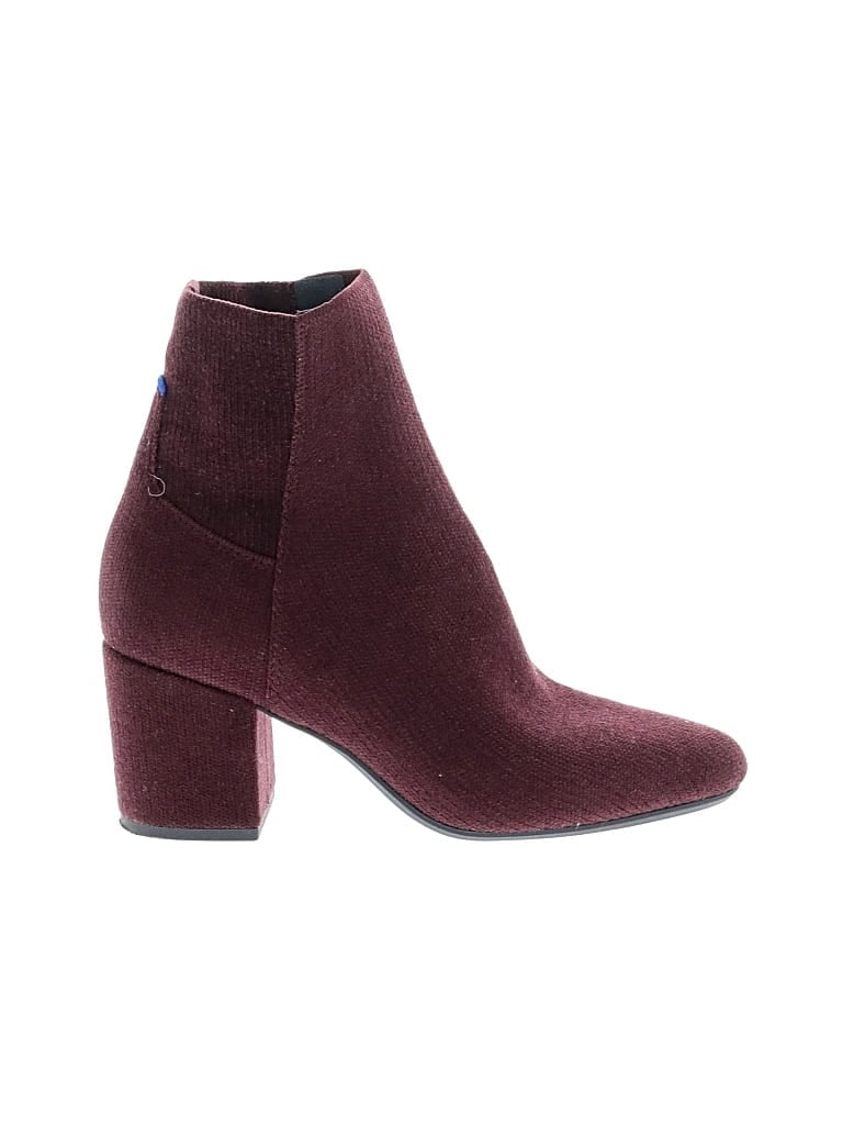 Pre-owned Rothys Ankle Boots In Burgundy