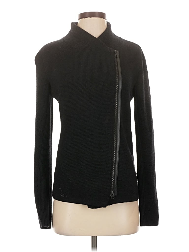 Pre-owned Vince Wool Cardigan Sweater In Black
