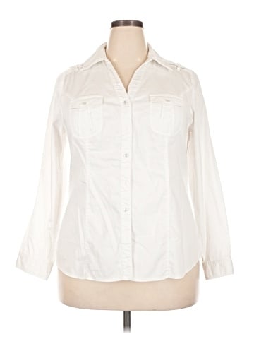 Lane Bryant 3/4 Sleeve Button-Down Shirt (view 1)