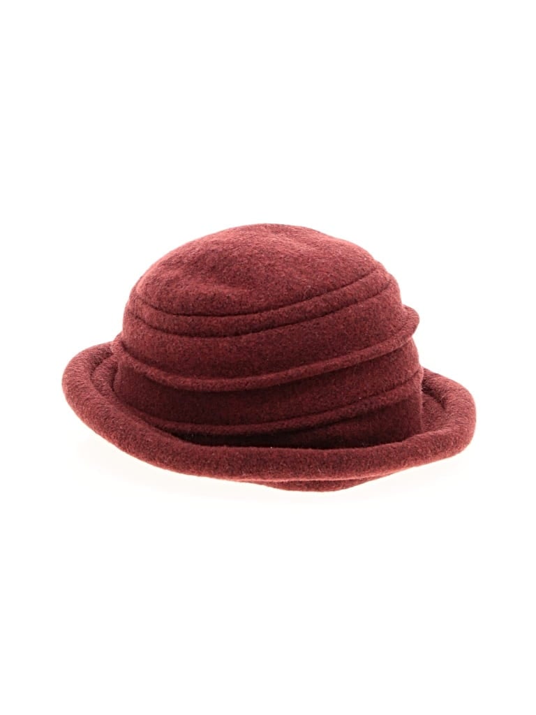Pre-owned Scala Hat In Burgundy