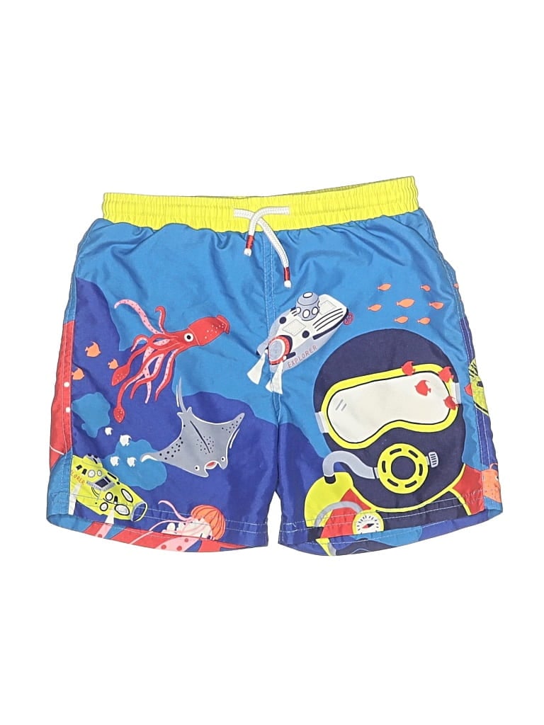Pre-owned Mini Boden Kids' Rash Guard In Blue