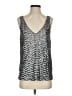 Banana Republic 100% Polyester Silver Sleeveless Top Size S - photo 1