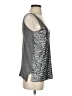 Banana Republic 100% Polyester Silver Sleeveless Top Size S - photo 4