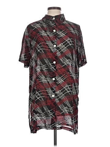 Kathie Lee Short Sleeve Button-Down Shirt (view 1)