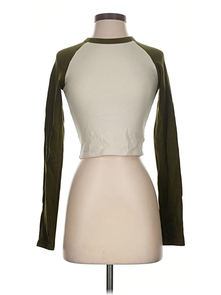 Pre-owned Ogl Long Sleeve Top Green Turtleneck Tops