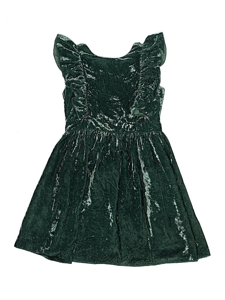 Pre-owned Crewcuts Kids' Dress In Green