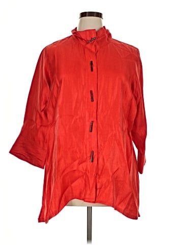 Ali Miles 3/4 Sleeve Button-Down Shirt (view 1)