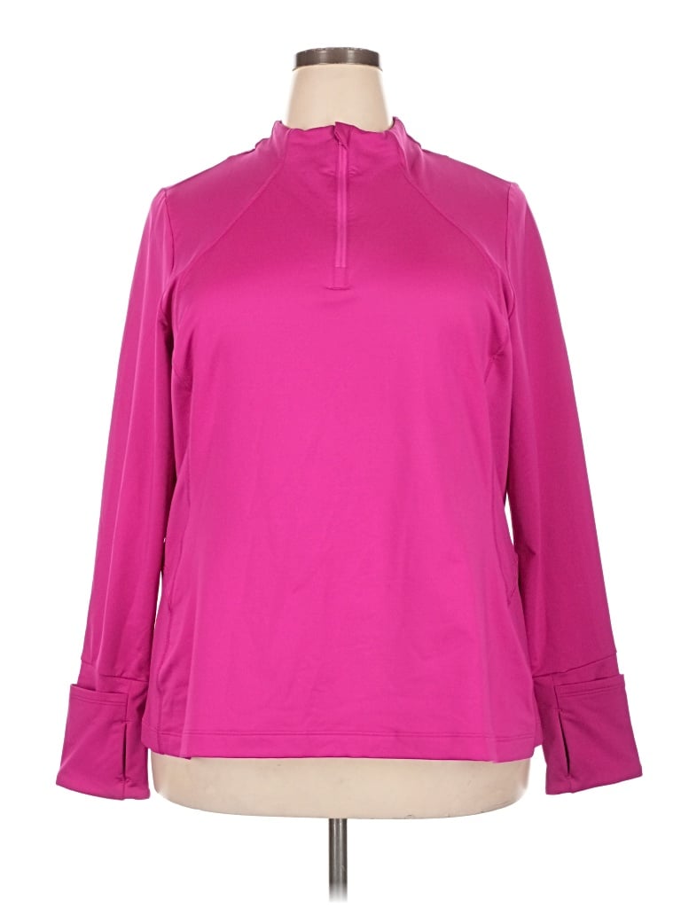 Pre-owned Athleta Fleece Jacket In Pink