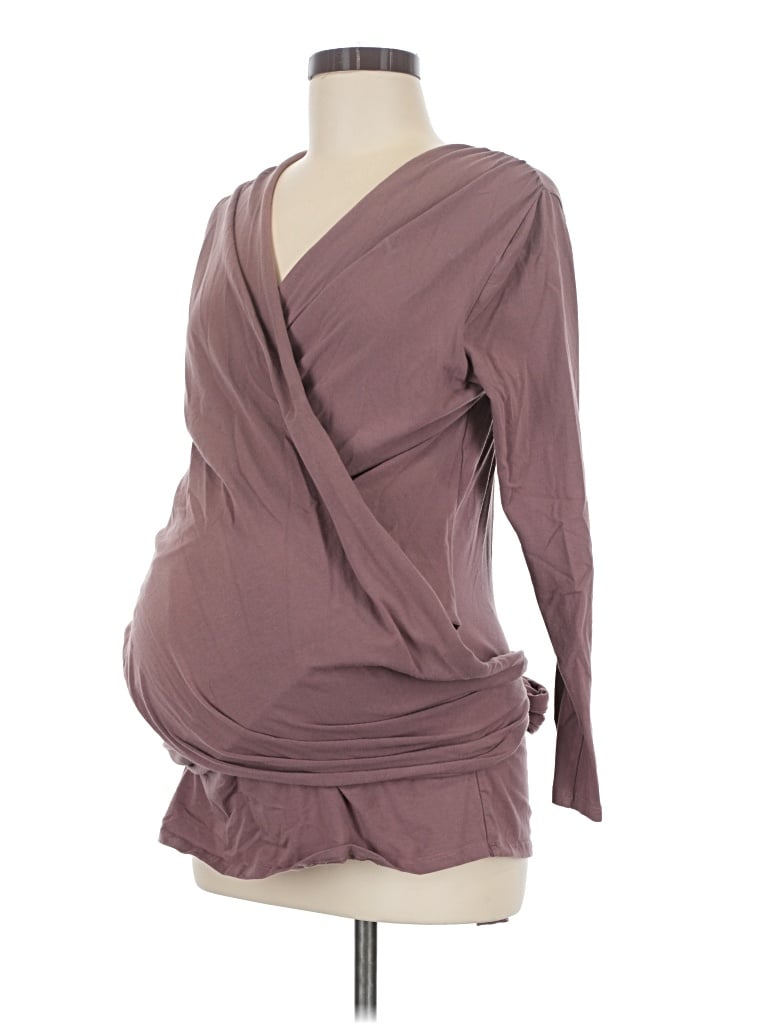 Pre-owned Kindred Bravely 3/4 Sleeve T-shirt In Brown