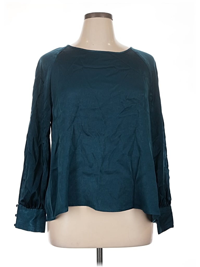 Pre-owned Maurices 3/4 Sleeve Blouse In Teal