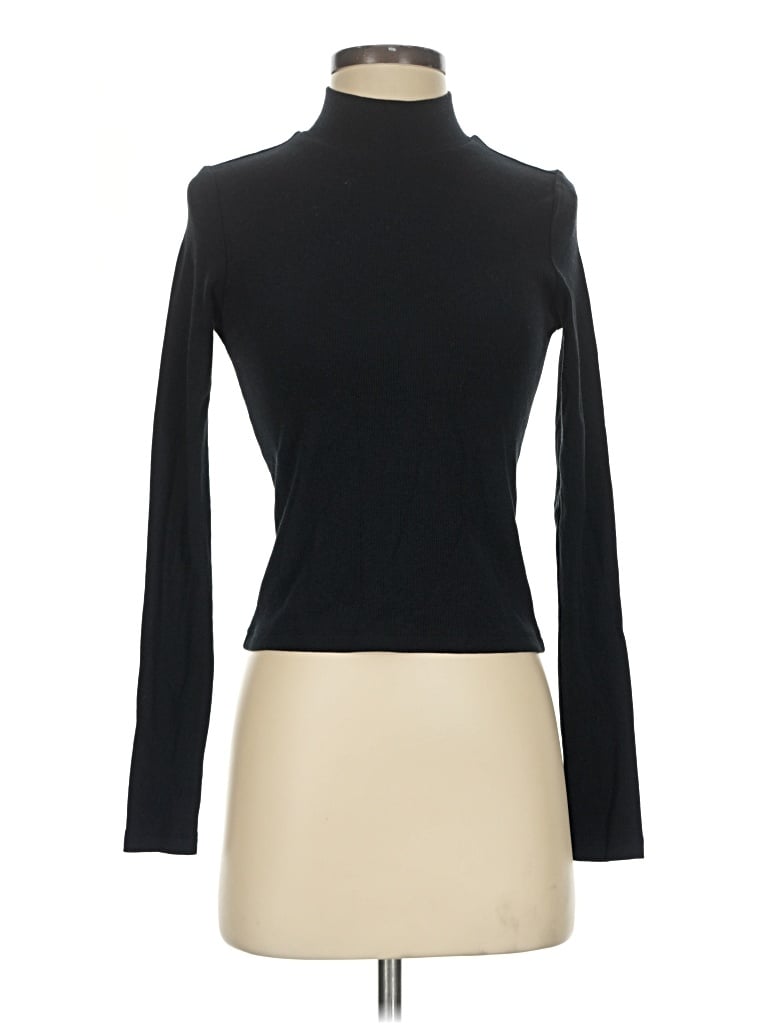 Pre-owned Marine Layer Long Sleeve Turtleneck In Black