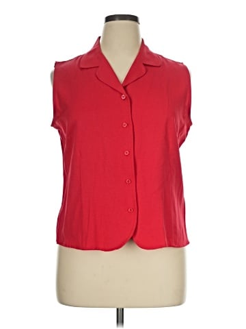 Notations Sleeveless Button-Down Shirt (view 1)