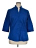 Port Authority Blue 3/4 Sleeve Button-Down Shirt Size XL - photo 1
