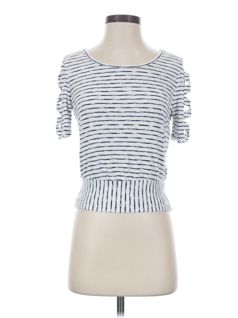 Pre-owned Iz Byer Short Sleeve Turtleneck In Blue