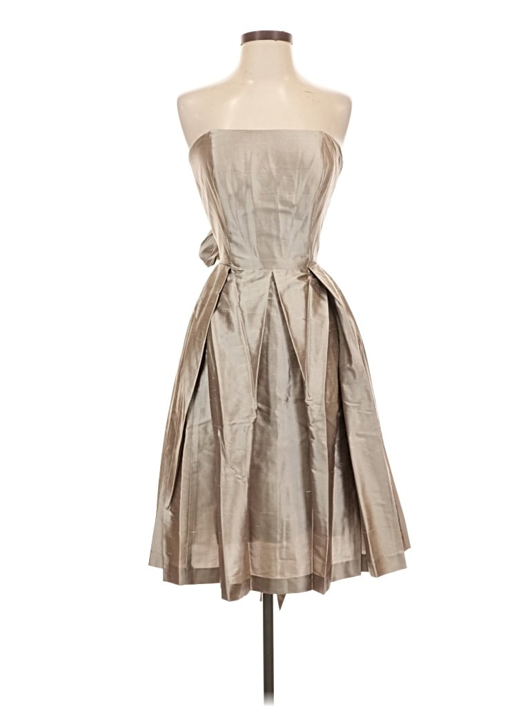 Pre-owned Dessy Collection Cocktail Dress In Silver