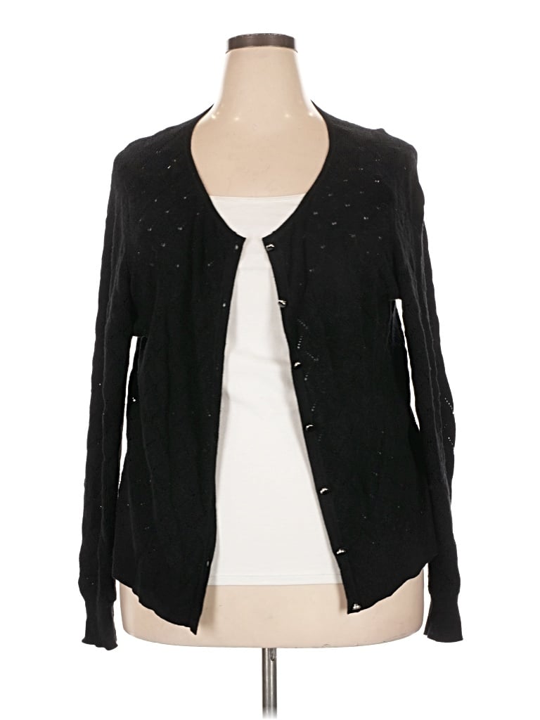 Pre-owned Lety & Me Cardigan Sweater In Black