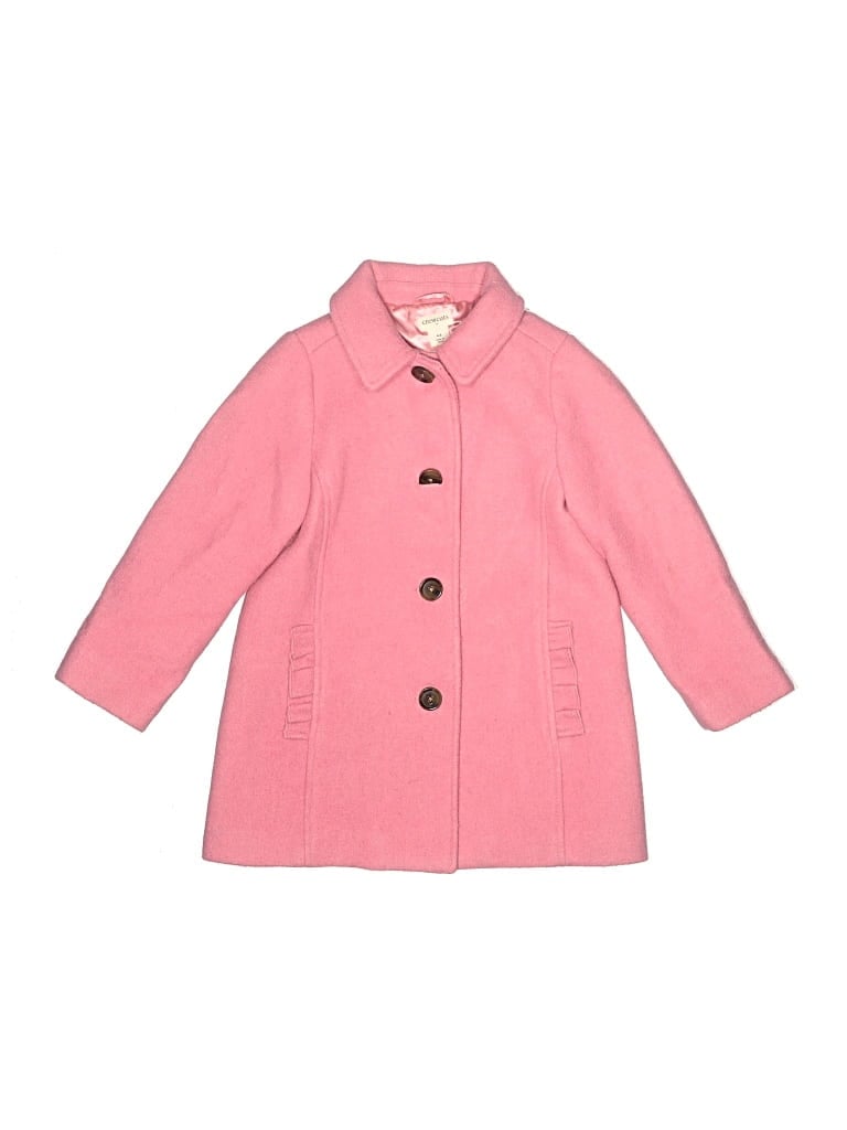 Pre-owned Crewcuts Outlet Kids' Coat In Pink