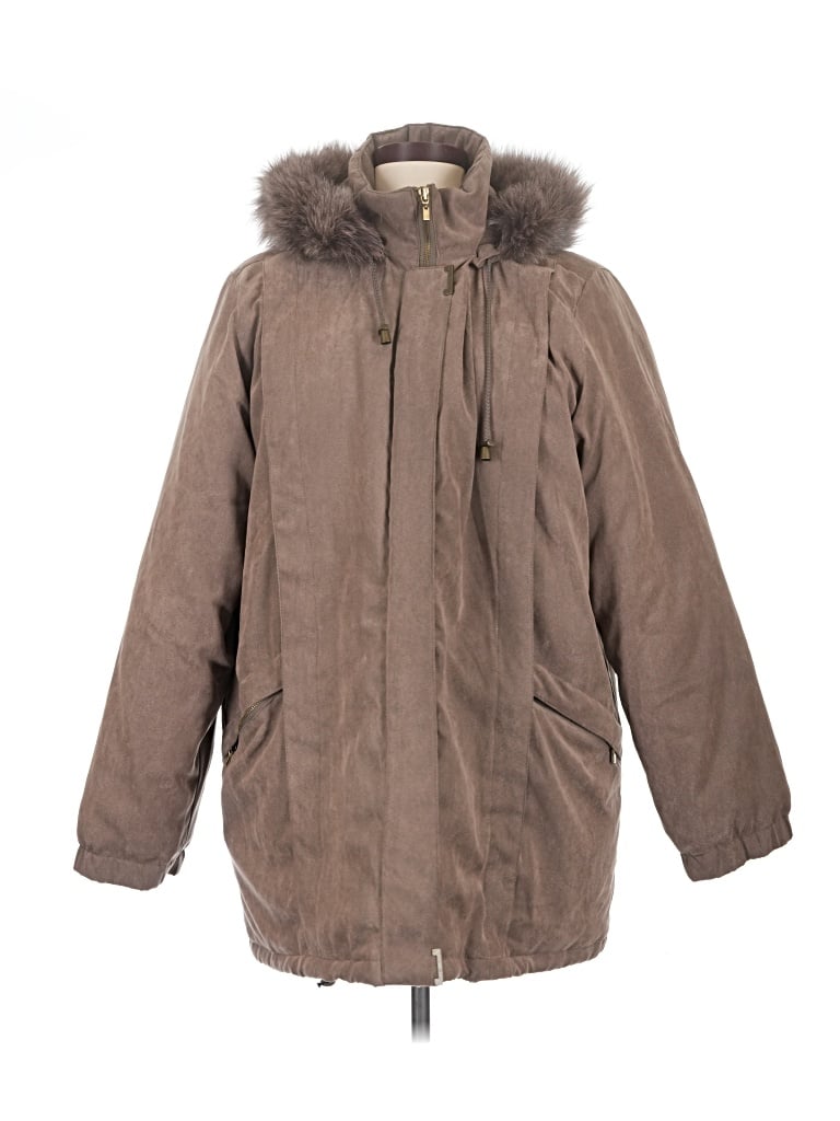 Pre-owned St. John's Bay Coat In Brown