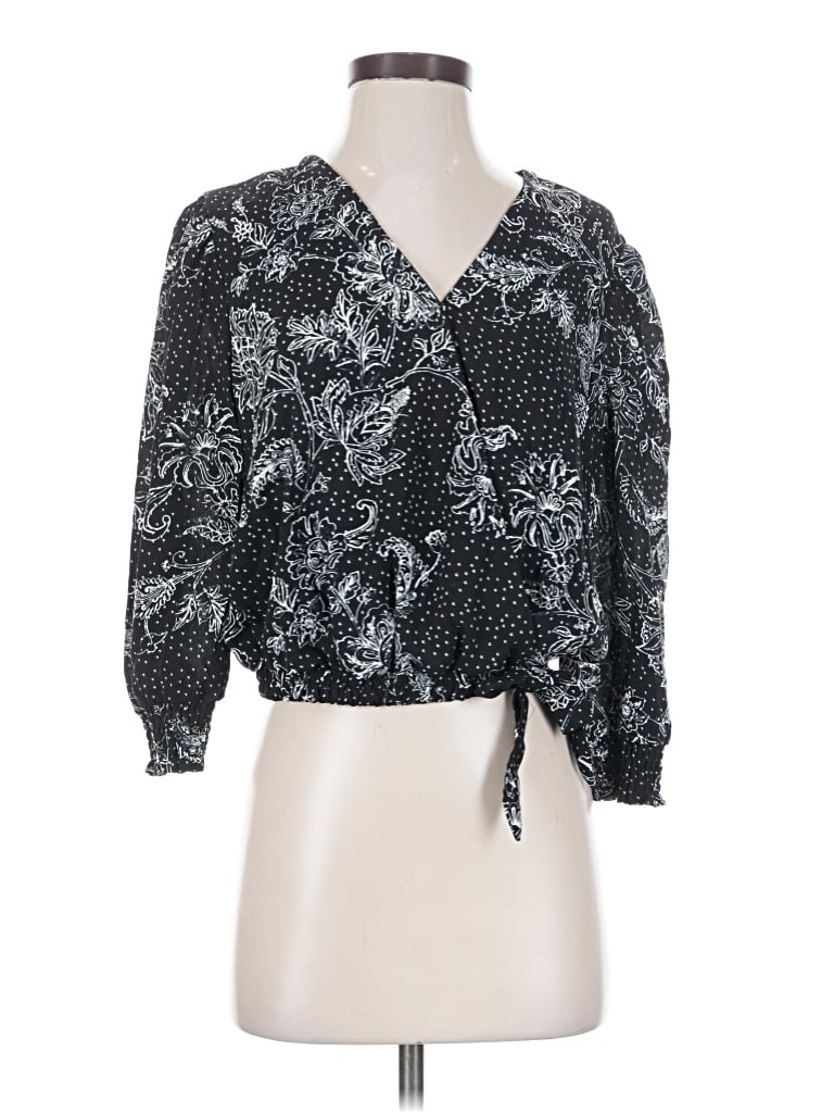 Pre-owned By Design 3/4 Sleeve Blouse In Black