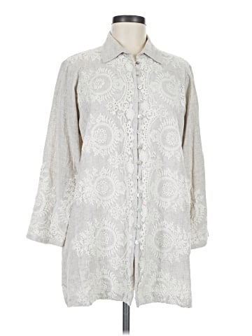Soft Surroundings 3/4 Sleeve Button-Down Shirt (view 1)