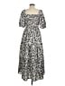 Oddi 100% Polyester Gray Casual Dress Size M - photo 2