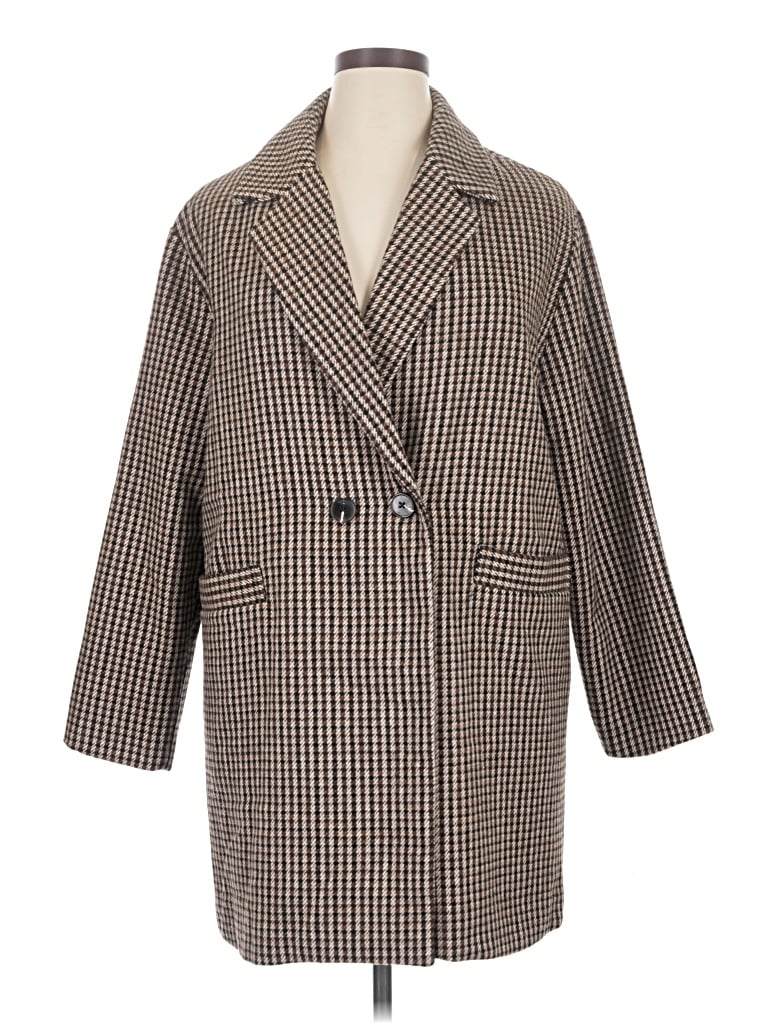 Pre-owned Evereve Coat In Brown
