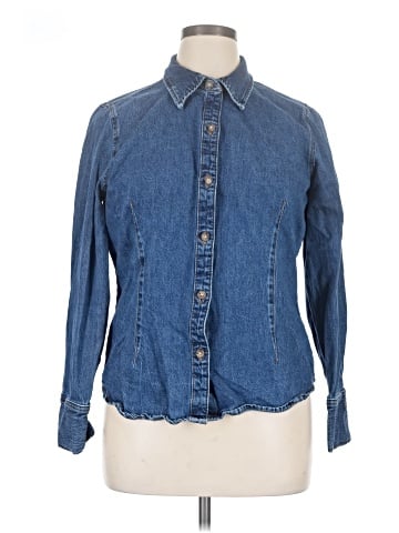 a.n.a. A New Approach Long Sleeve Button-Down Shirt (view 1)