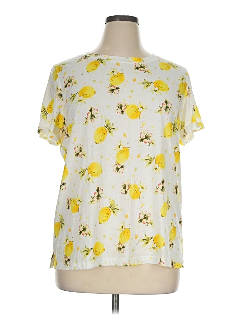 Pre-owned Meadow Rue Short Sleeve T-shirt In Yellow