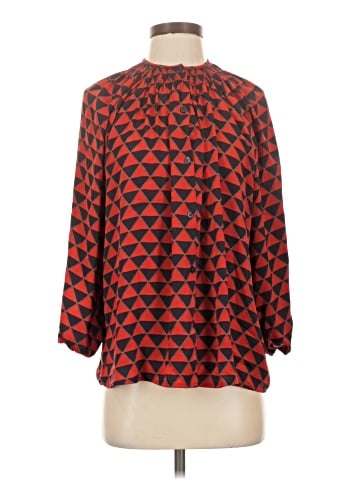 Tucker 3/4 Sleeve Silk Top (view 1)