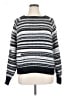 Lucky Brand Stripes White Silver Pullover Sweater Size XL - photo 1