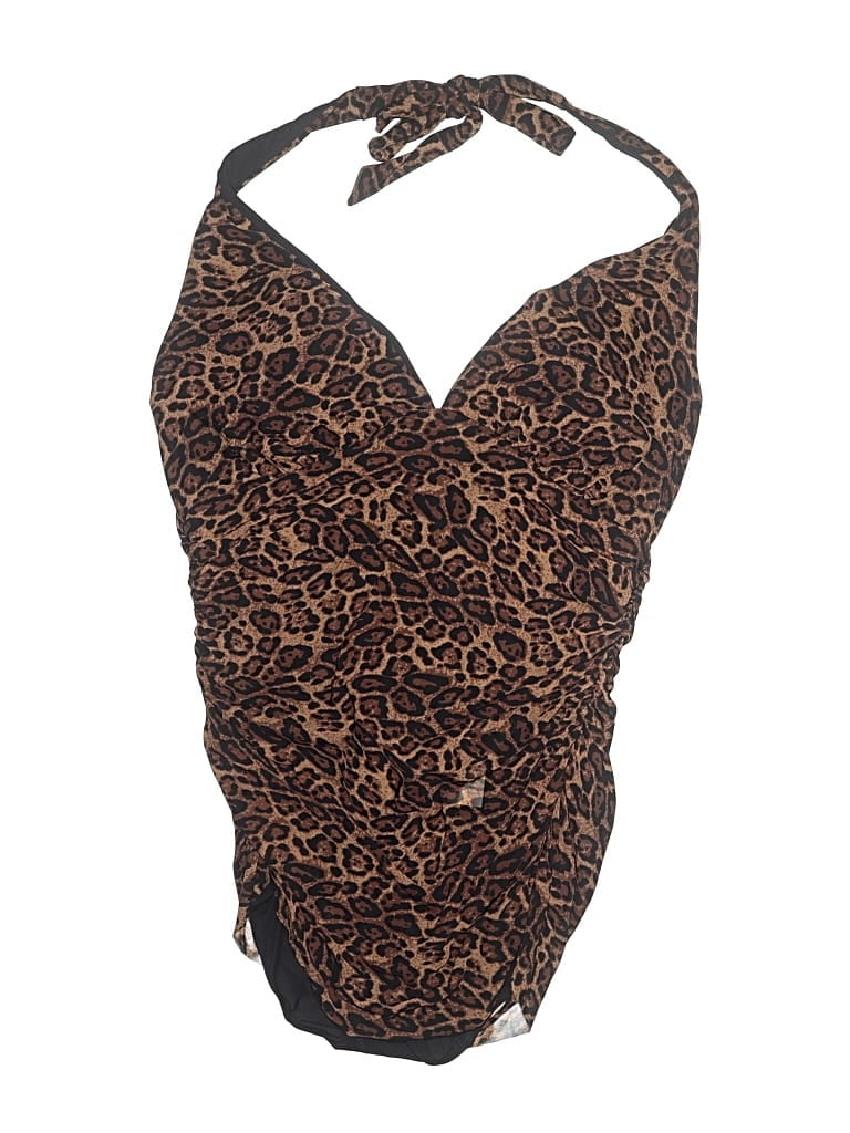 Popilush One Piece Swimsuit In Brown