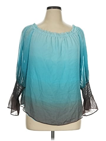 White House Black Market 3/4 Sleeve Blouse (view 1)