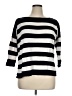 White House Black Market Stripes Black Pullover Sweater Size XL - photo 1